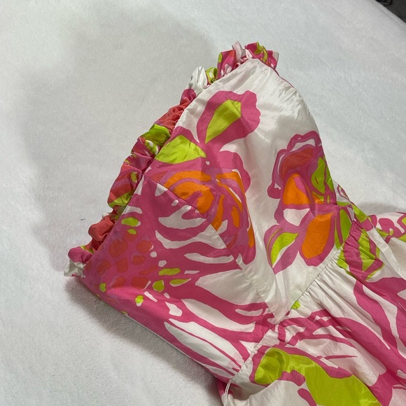 Lilly Pulitzer “Blossom” strapless dress w/basque waist - Picture 3 of 9